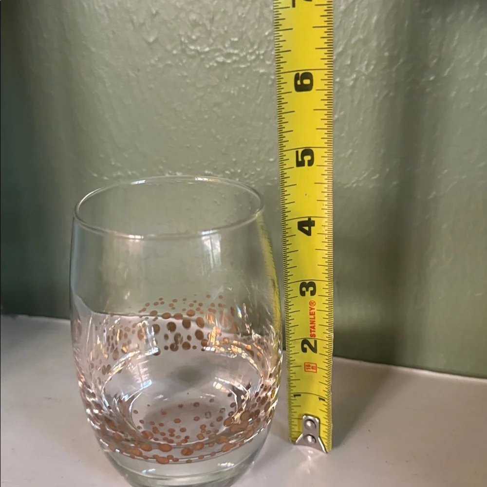 Bailey’s Irish Cream Rocks Glass Gold Confetti Heavy Bottom